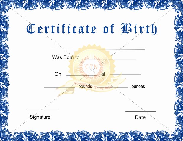 Birth Certificate Template Pdf