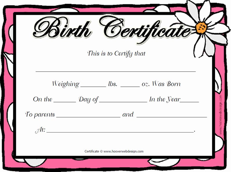 Birth Certificate Templates Free Word Pdf Psd format