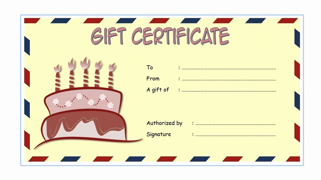 Birthday Gift Certificate Templates