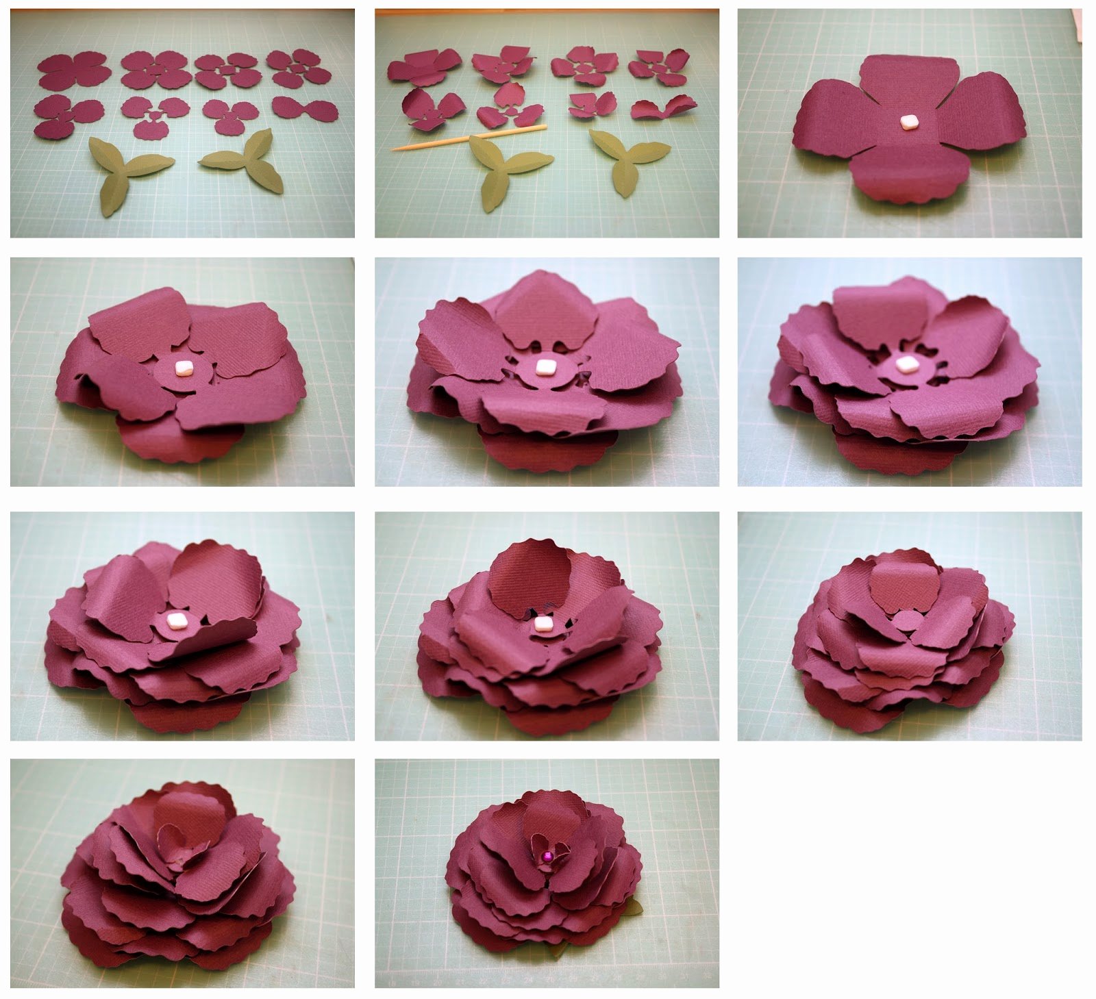 Bits Of Paper Begonia and Gardenia 3d Paper Flowers