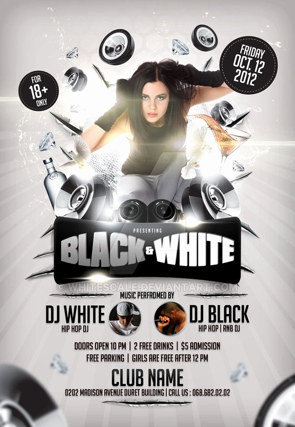 Black and White Flyer Template by Whitescale On Deviantart