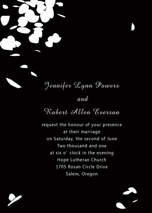 black and white invitation template