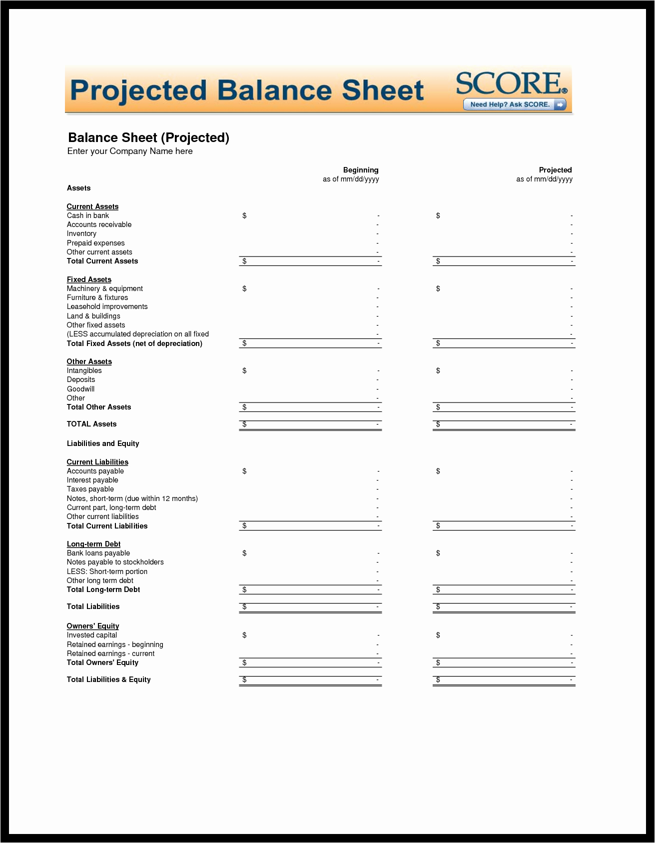 Blank Balance Sheet Example Mughals