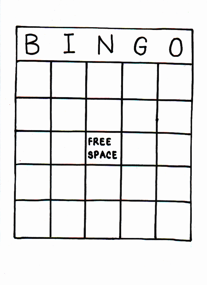 Blank Bingo Template