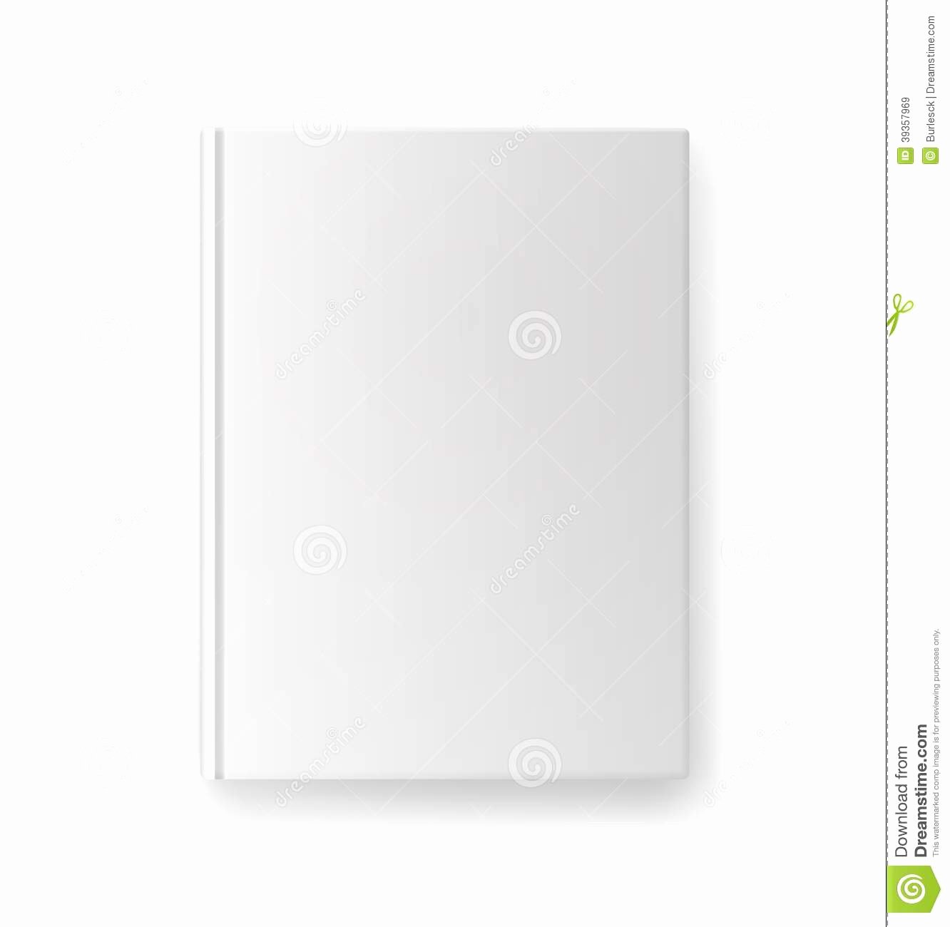 Blank Book Cover Template Stock Vector Illustration Of