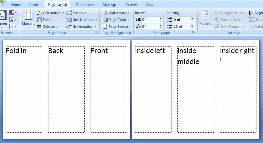 Blank Brochure Templates for Microsoft Word