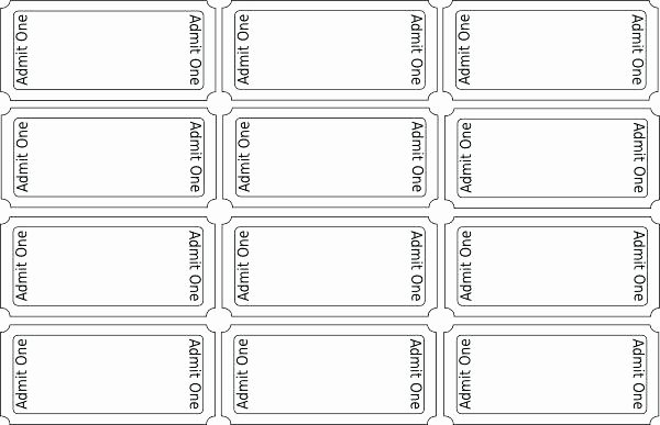 Blank Carnival Tickets Ticket Template Free Printable