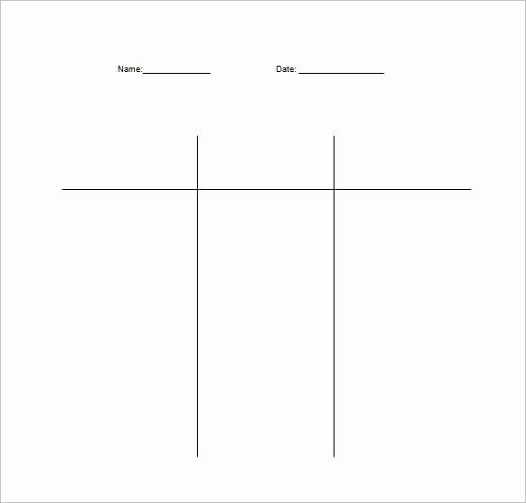 Blank Chart 3 Columns