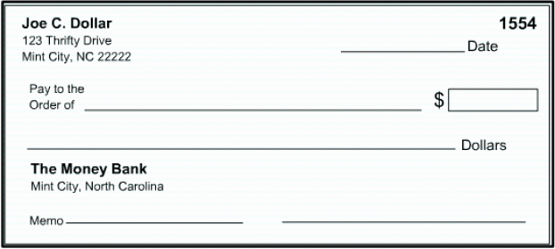 Blank Check Templates Word Excel Samples