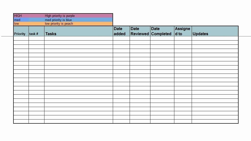 Blank Checklist Template Excel