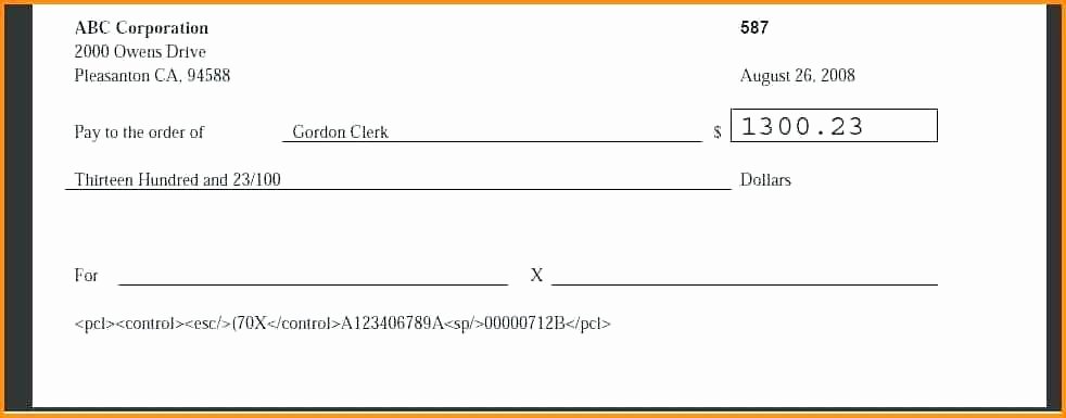 Blank Cheque Template Editable Presentation Checks Free