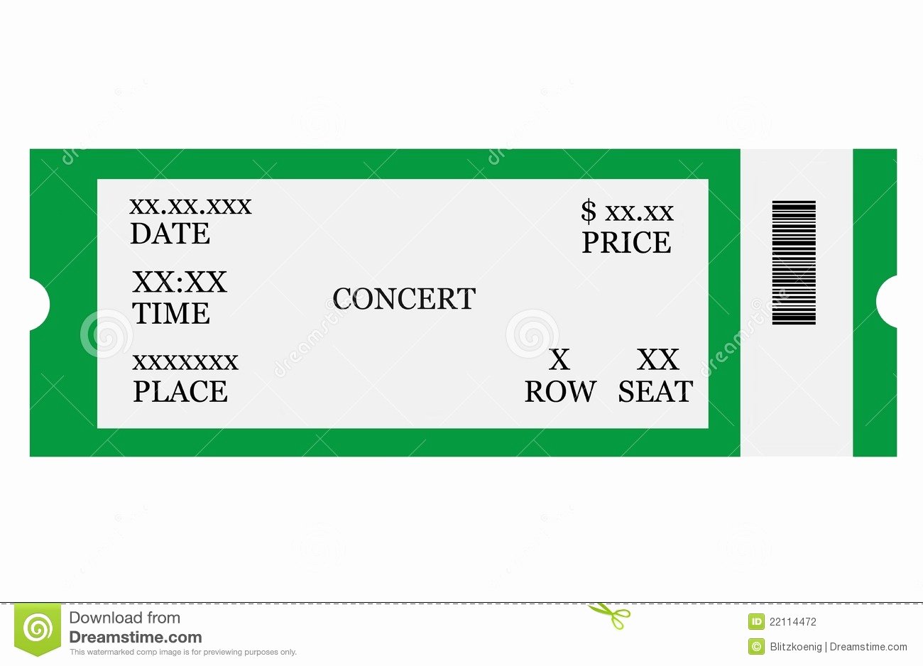 Blank Concert Ticket Template Mughals