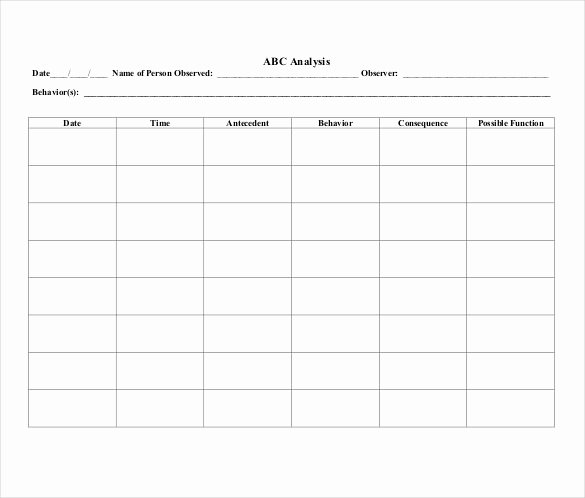 Blank Daily Behavior Chart to Pin On Pinterest