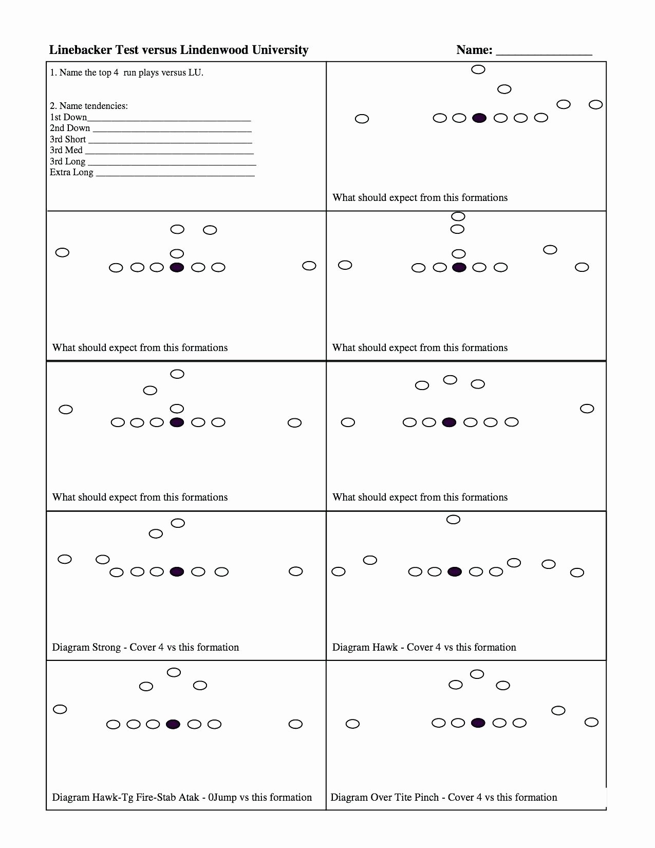 Football Depth Chart Template Excel