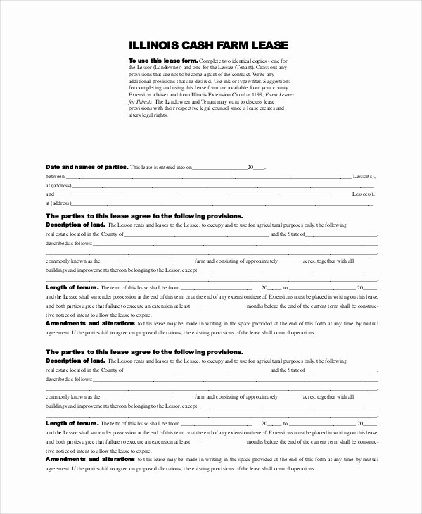 Blank Farm Lease form Bing Images