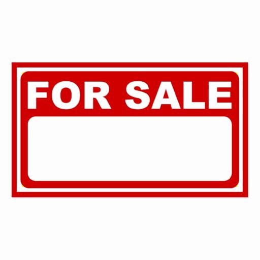 Blank for Sale Sign