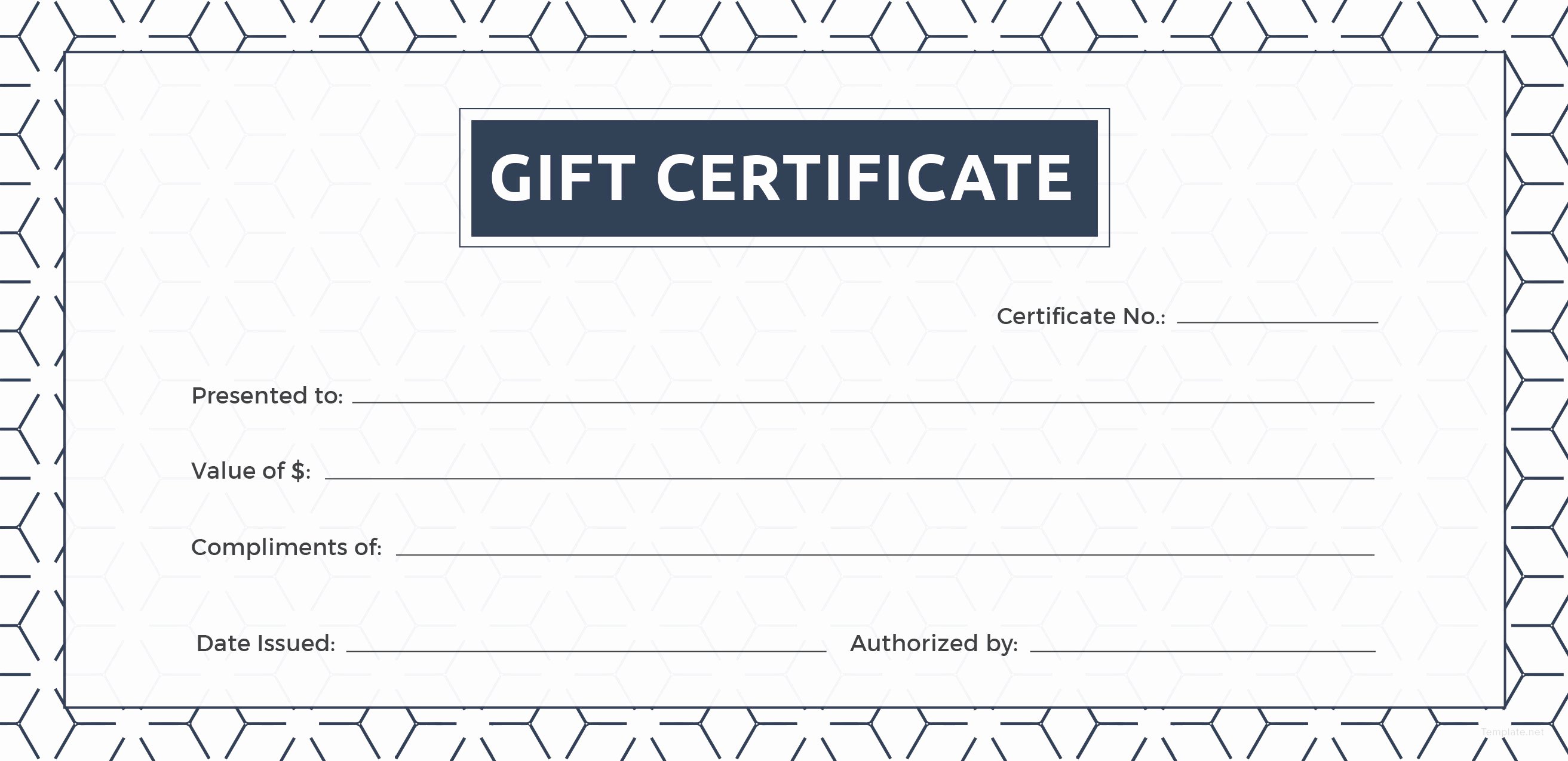 Blank Gift Certificate