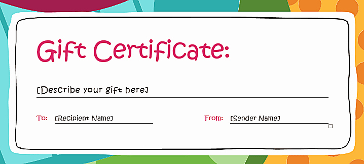 Blank Gift Certificate Template Word
