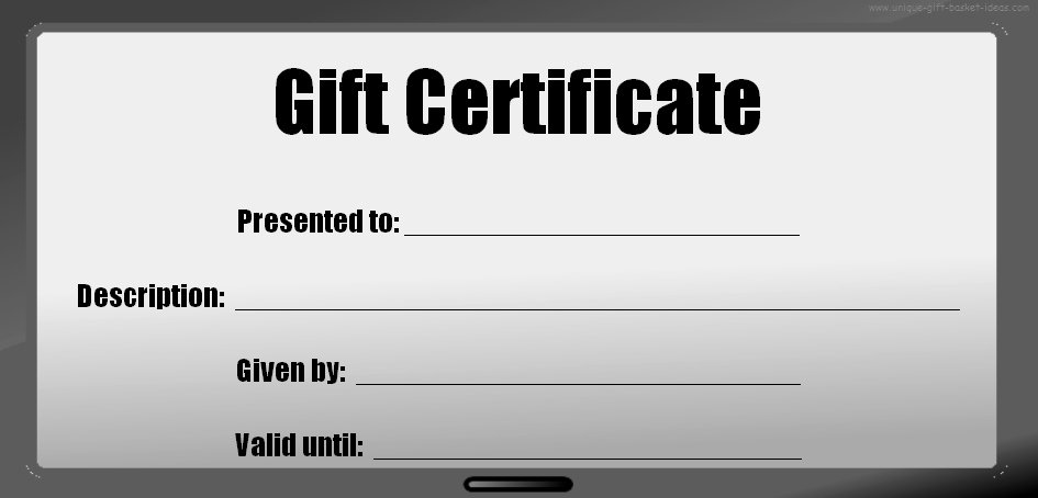 Blank Gift Certificates to Print