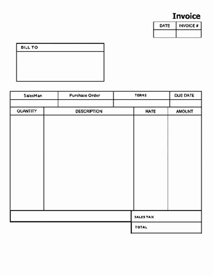 Blank Invoice to Print – Medical form Templates