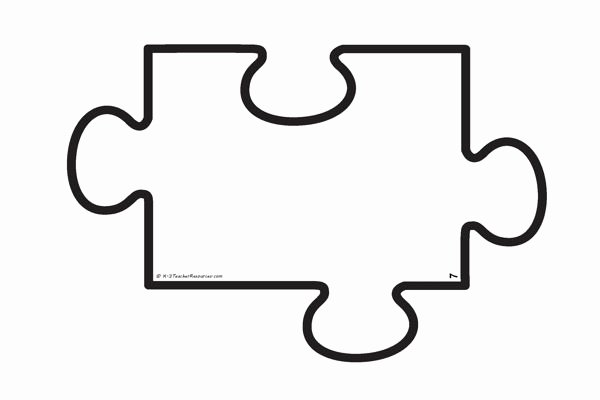 Blank Jigsaw Puzzle Template Individual A4 Size Pieces