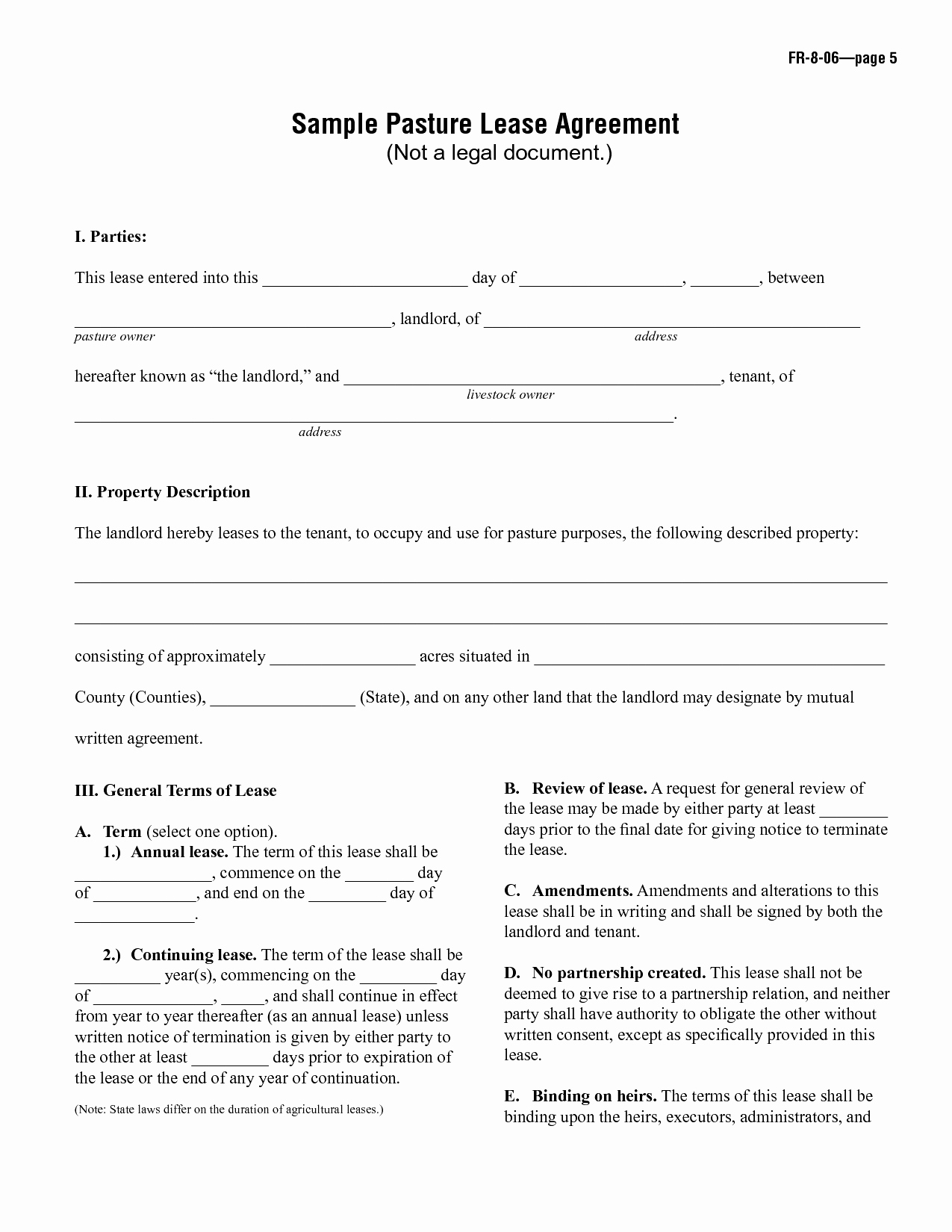 Blank Lease Agreement Example Mughals