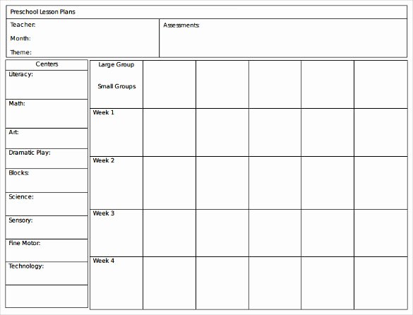 blank lesson plan