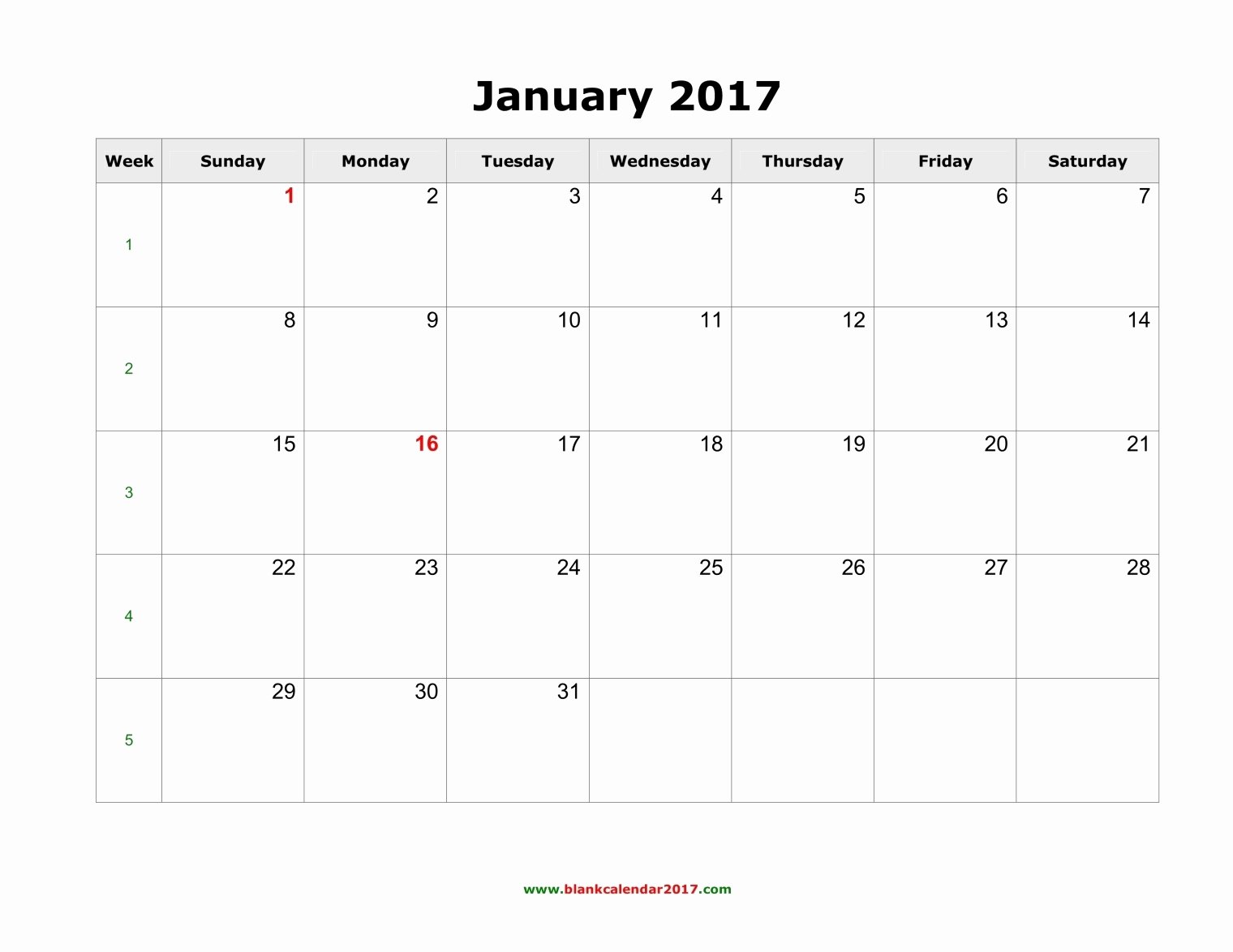 blank monthly calendar 2017 516