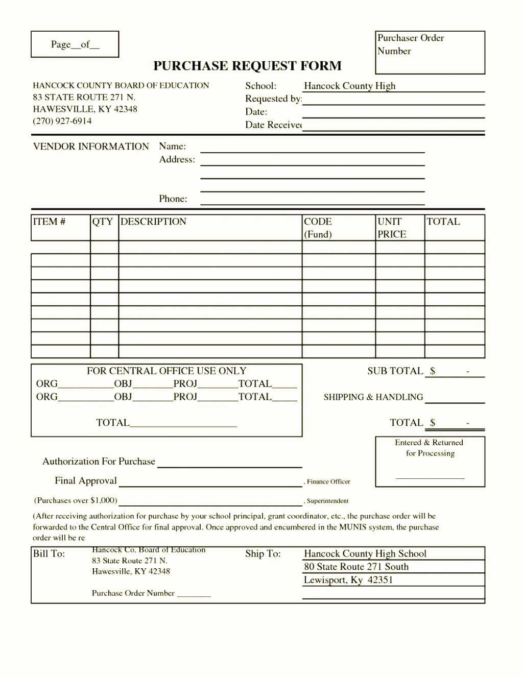 Blank Purchase order Template Filename