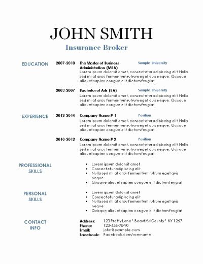 blank resume template microsoft word