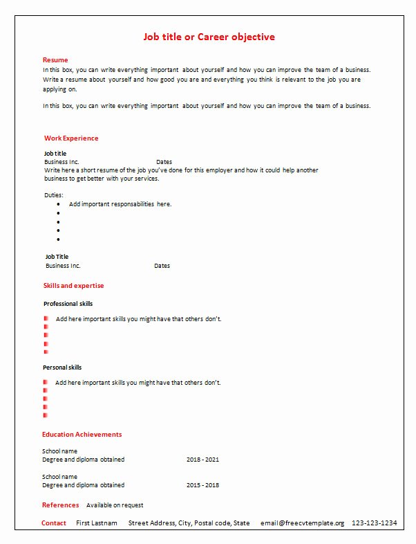 Blank Resume Template Microsoft Wordml