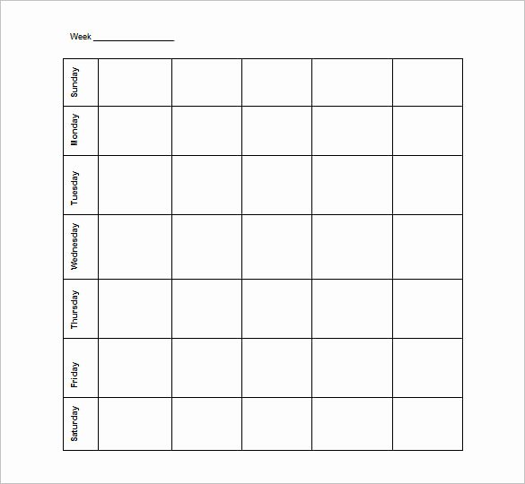 blank schedule template