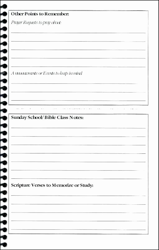 Blank Sermon Outline Template New Note Taking Sheet Best