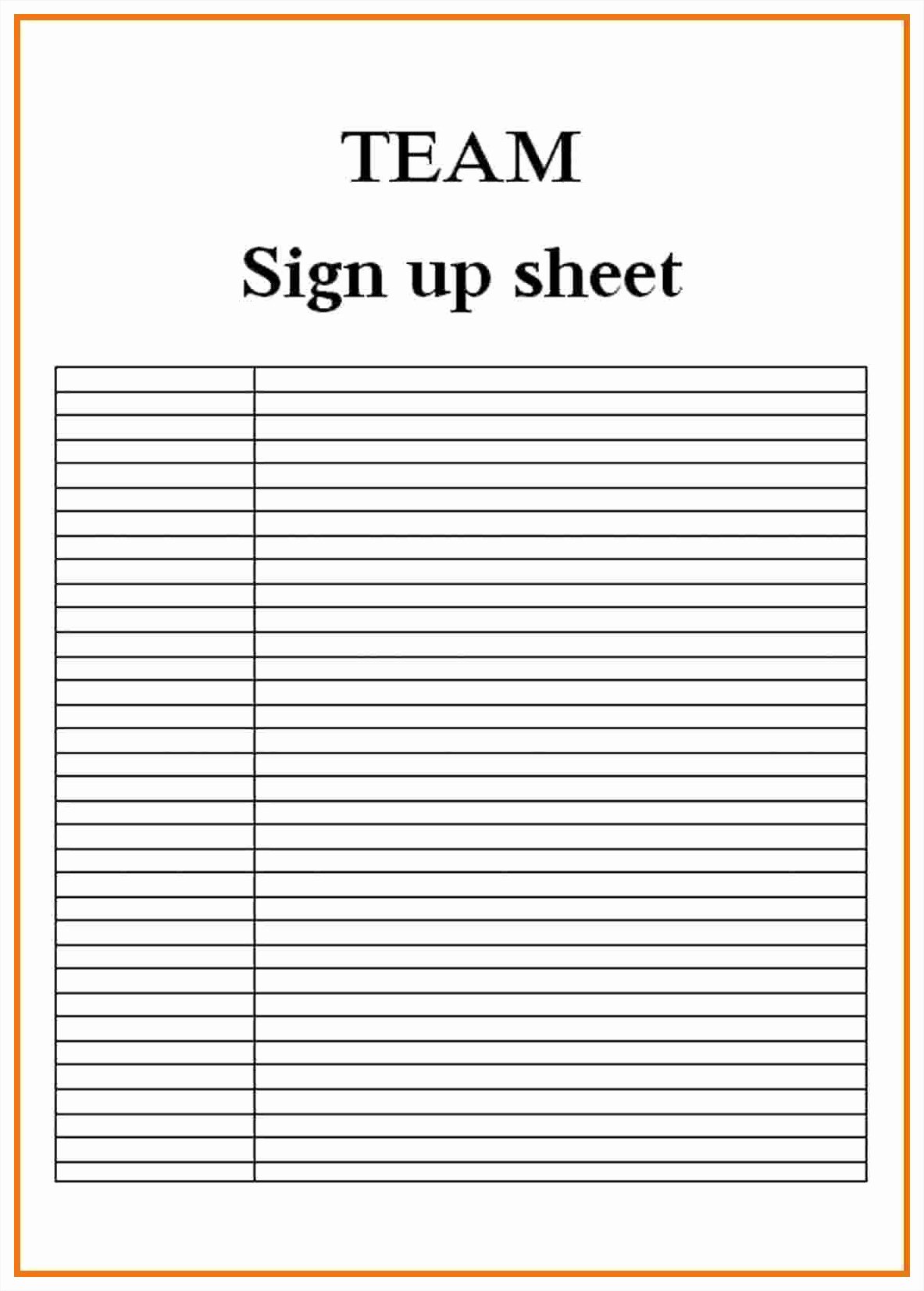 Blank Sign Up Sheet Example Mughals