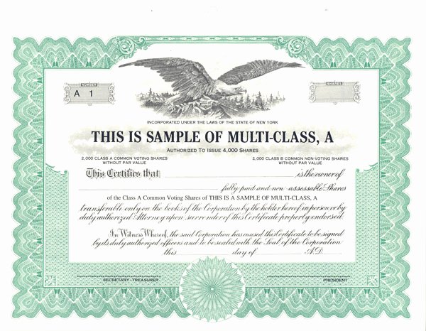 Blank Stock Certificate Template Install