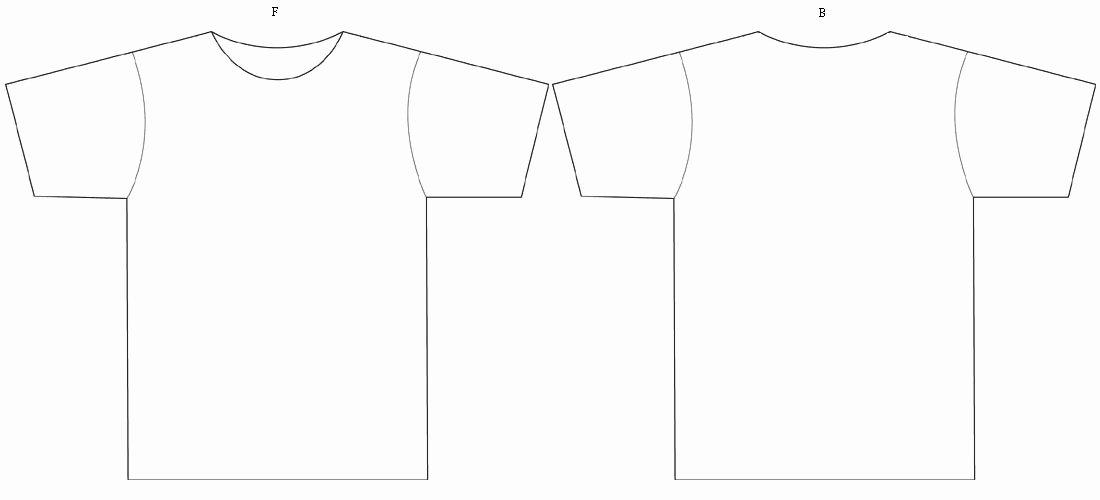 Blank T Shirt Template to Color