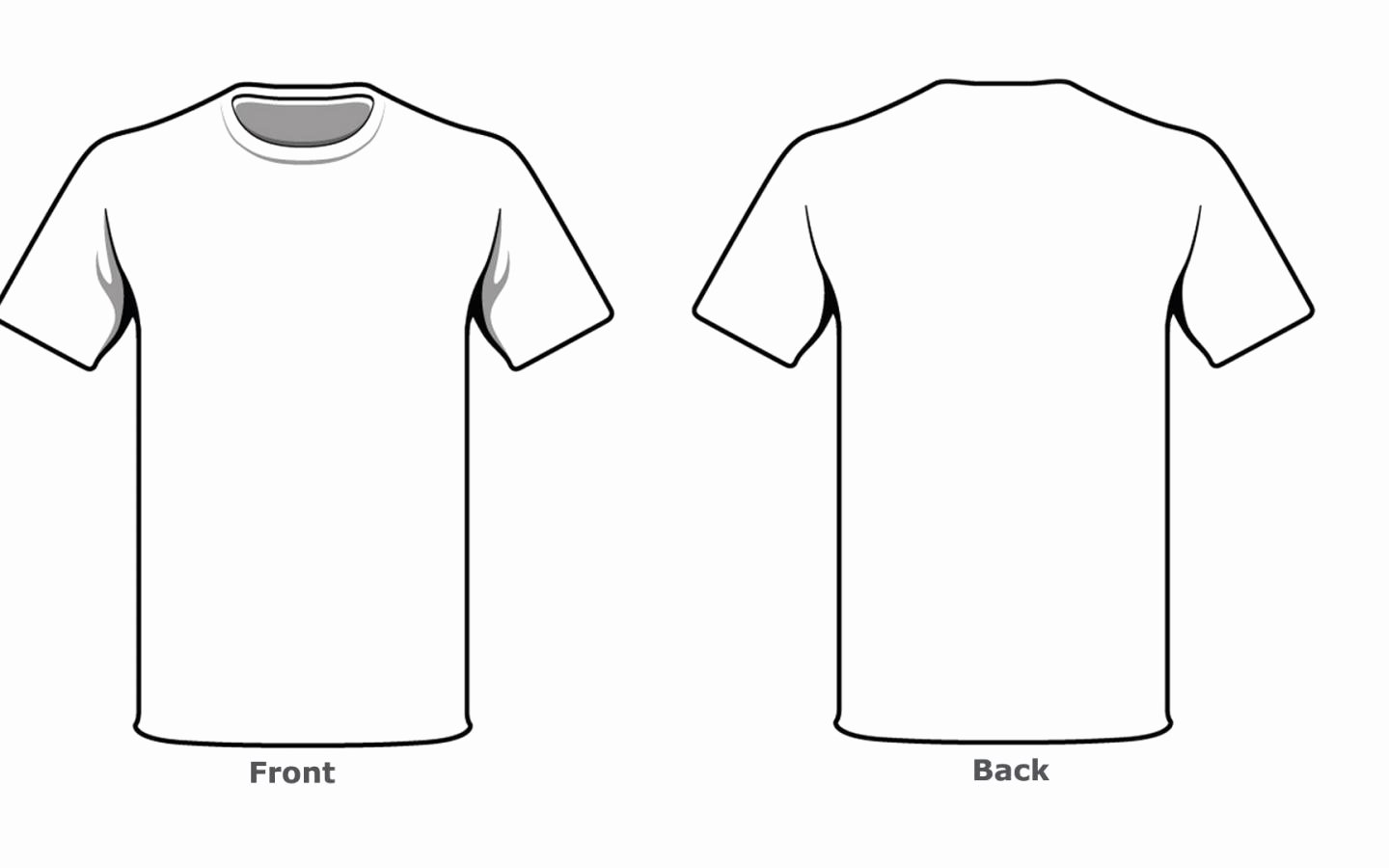 Blank Tshirt Template Front Back Side In High Resolution