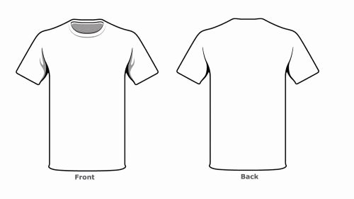 Blank Tshirt Template Front Back Side In High Resolution
