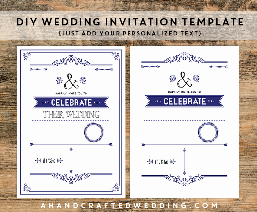 Blank Vintage Wedding Invitation Templates Matik for
