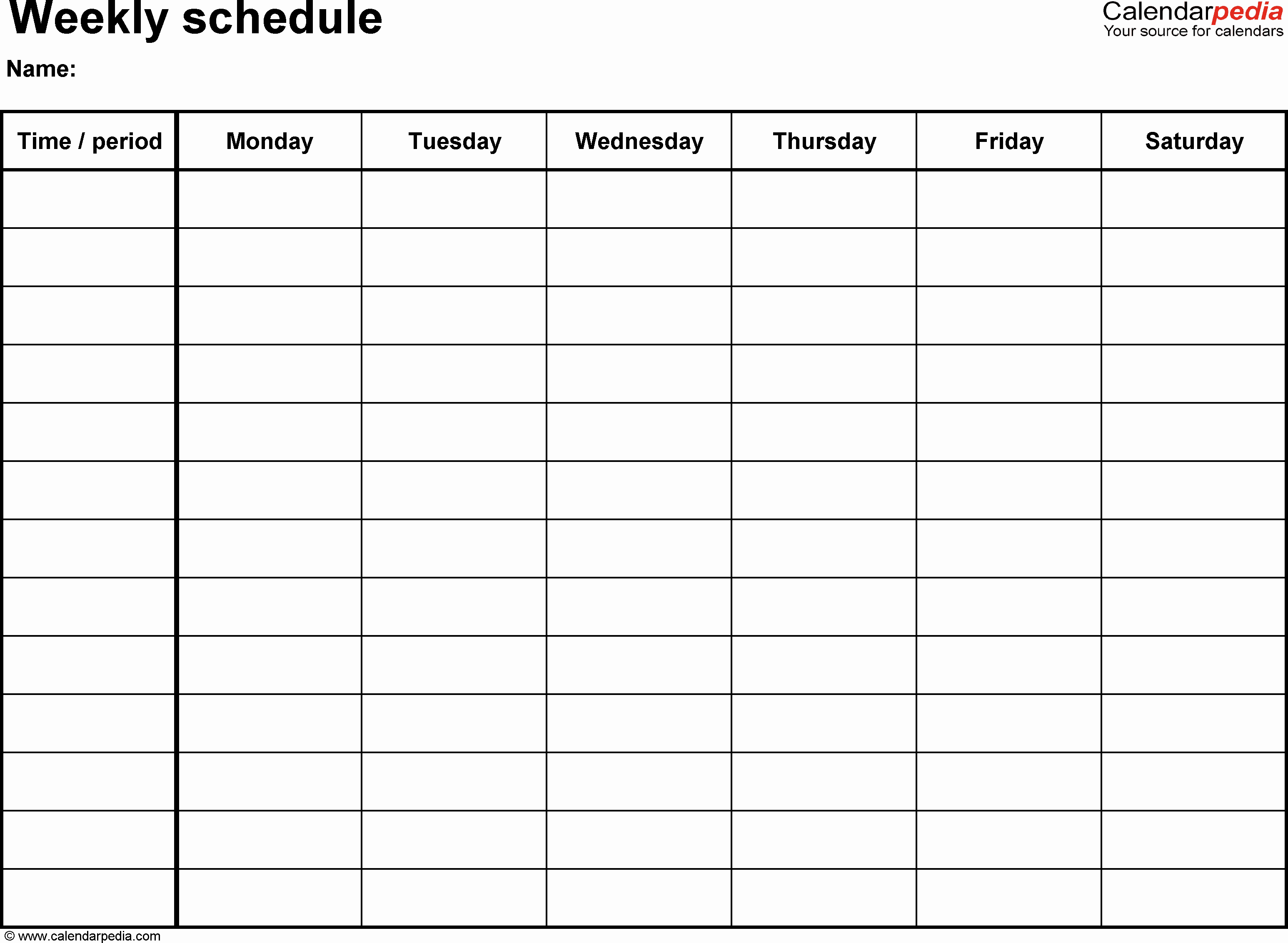Blank Weekly Calendar Template Schedule Template Foyilw