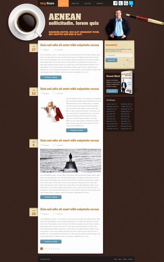 Blog Website Template Free Blog Template