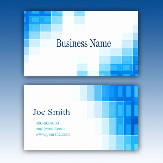 Blue Business Card Template Psd File