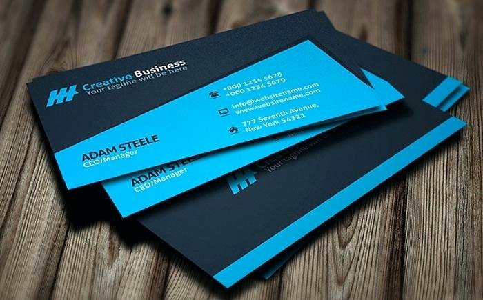 Blue Creative Manager Personal Business Card Template