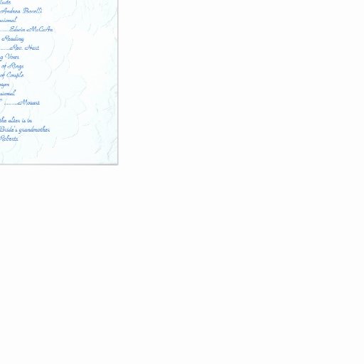 Blue Hydrangea 5x7 Wedding Program Template 5x7 Paper