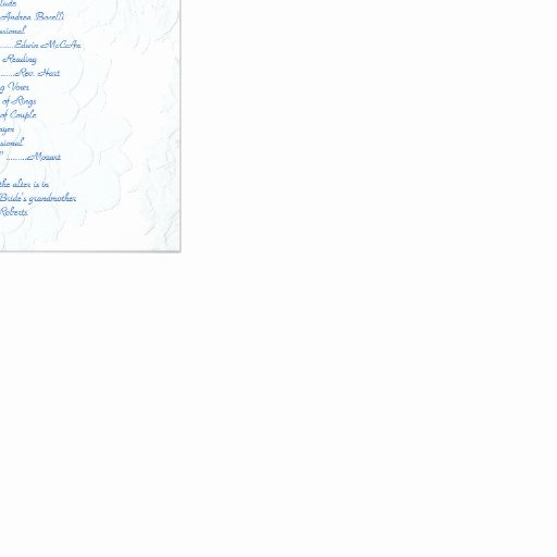 Blue Hydrangea 5x7 Wedding Program Template 5x7 Paper