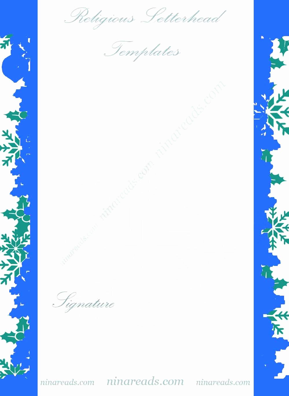 blue theme religious letterhead templates 2308yhg