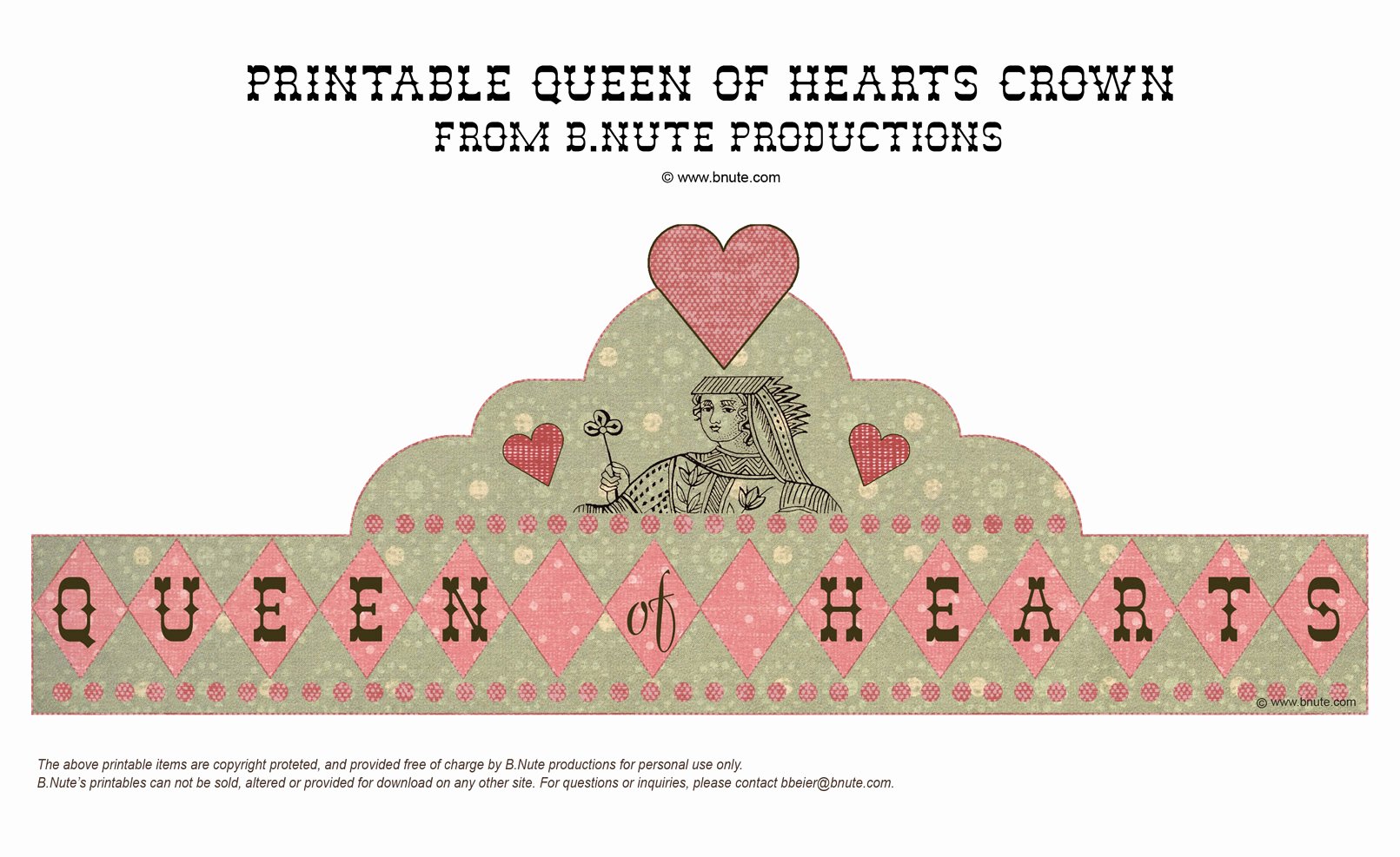 Bnute Productions Mad Hatter Tea Party Printable Queen