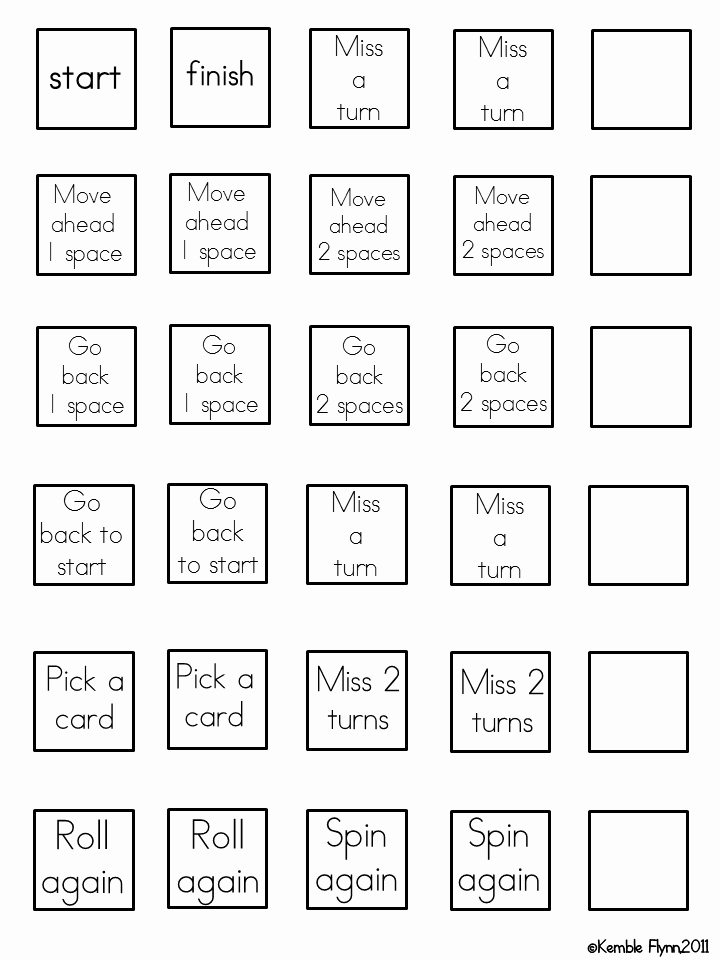 board game template