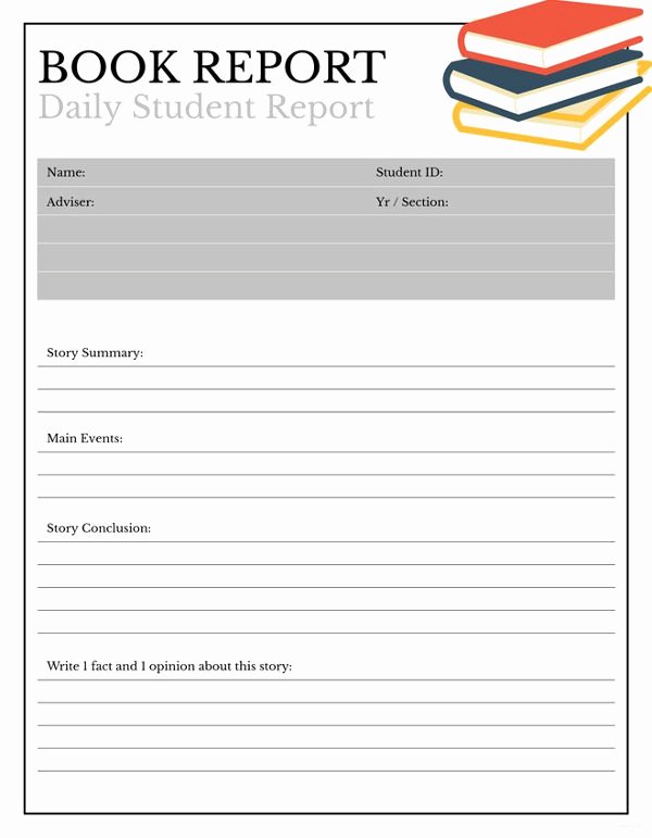 Book Report Template 9 Free Word Pdf Documents