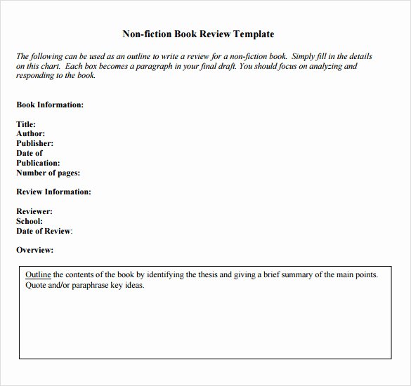 Book Review Template 7 Download Documents In Pdf Word